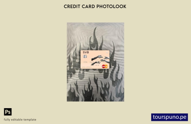 listo para imprimir plantilla frontal de aspecto fotográfico mastercard de USA S